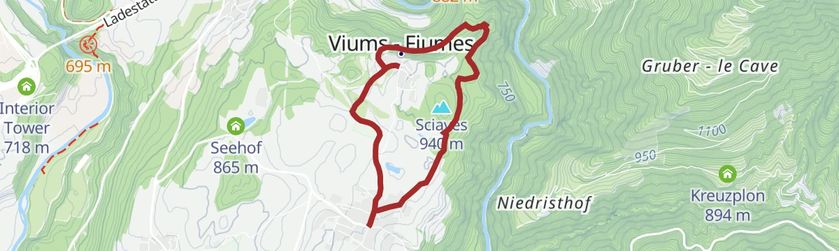 Route map: From Church to Church near Natz|Naz